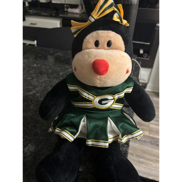 Build-A-Bear Ladybug Plush W/ NFL Green Bay Packers Cheerleader Outfit & Bow 16” - Picture 11 of 16
